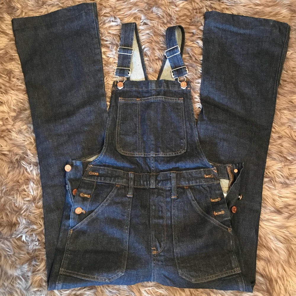 Madewell Flea Market Flare Denim Overalls Small